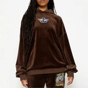 NWT Boys Lie Time Will Tell Velour Hoodie  One Size